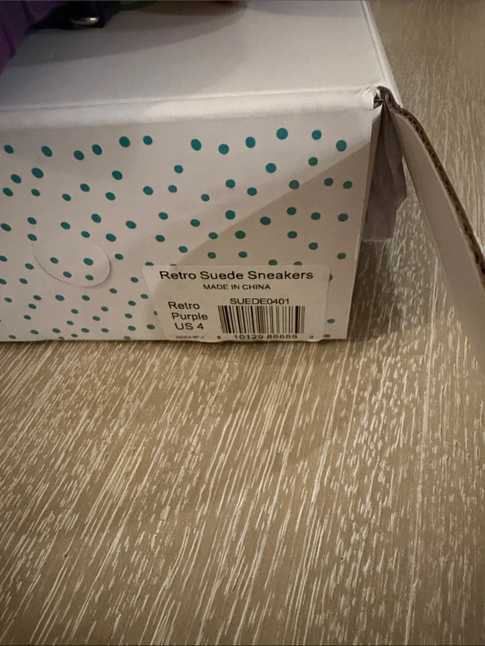 Ten Little Retro Suede Purple Sneakers size 4. Brand new in box.